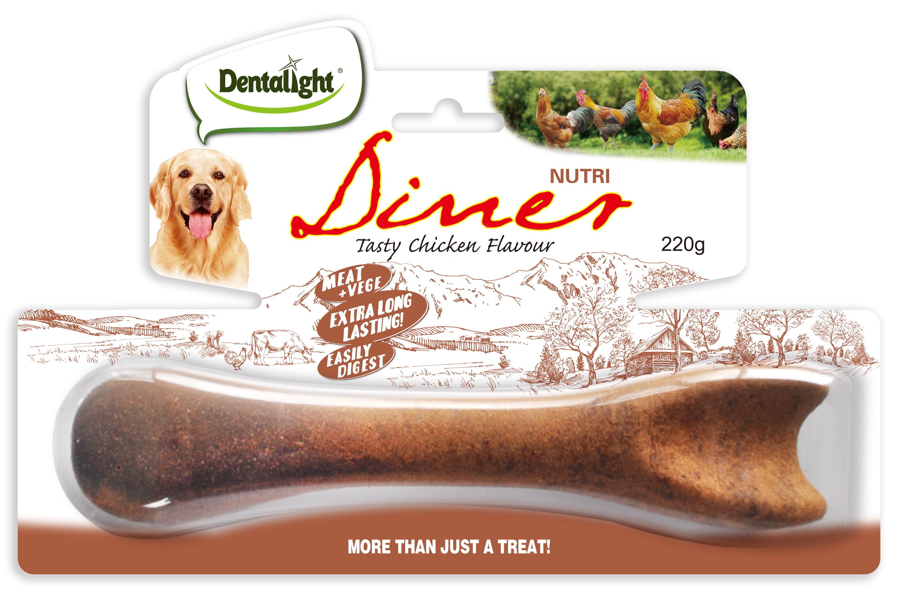 NutriDiner 8-inch Healthy Chicken Bone Dental Snack 220g - Animall Philippines
