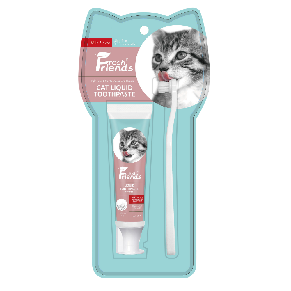 Fresh Friends Milk Flavor Cat Dental Kit - Animall Philippines