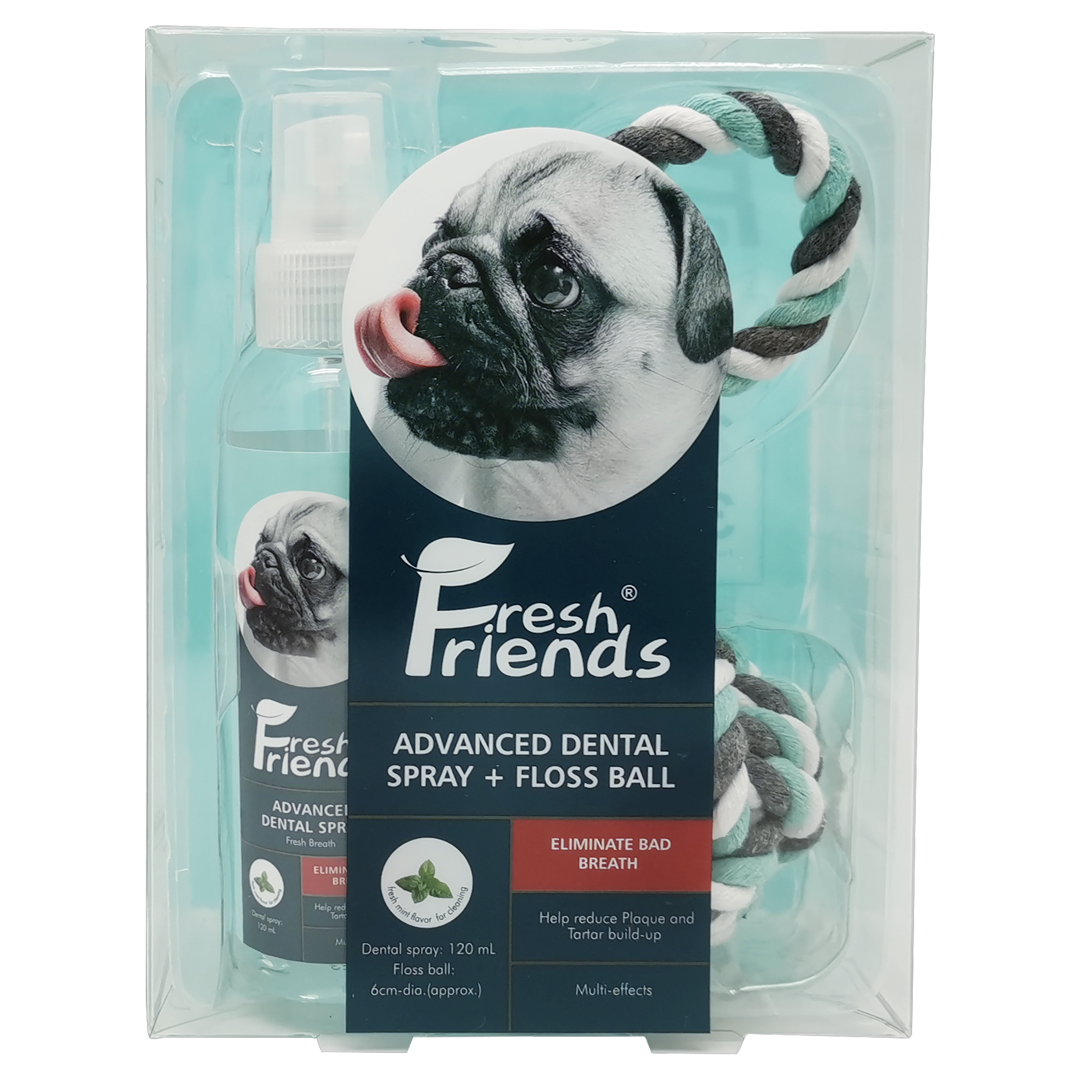 Fresh Friends Dental Care Kit (Breath Freshener & Floss Rope Ball Kit) - Animall Philippines