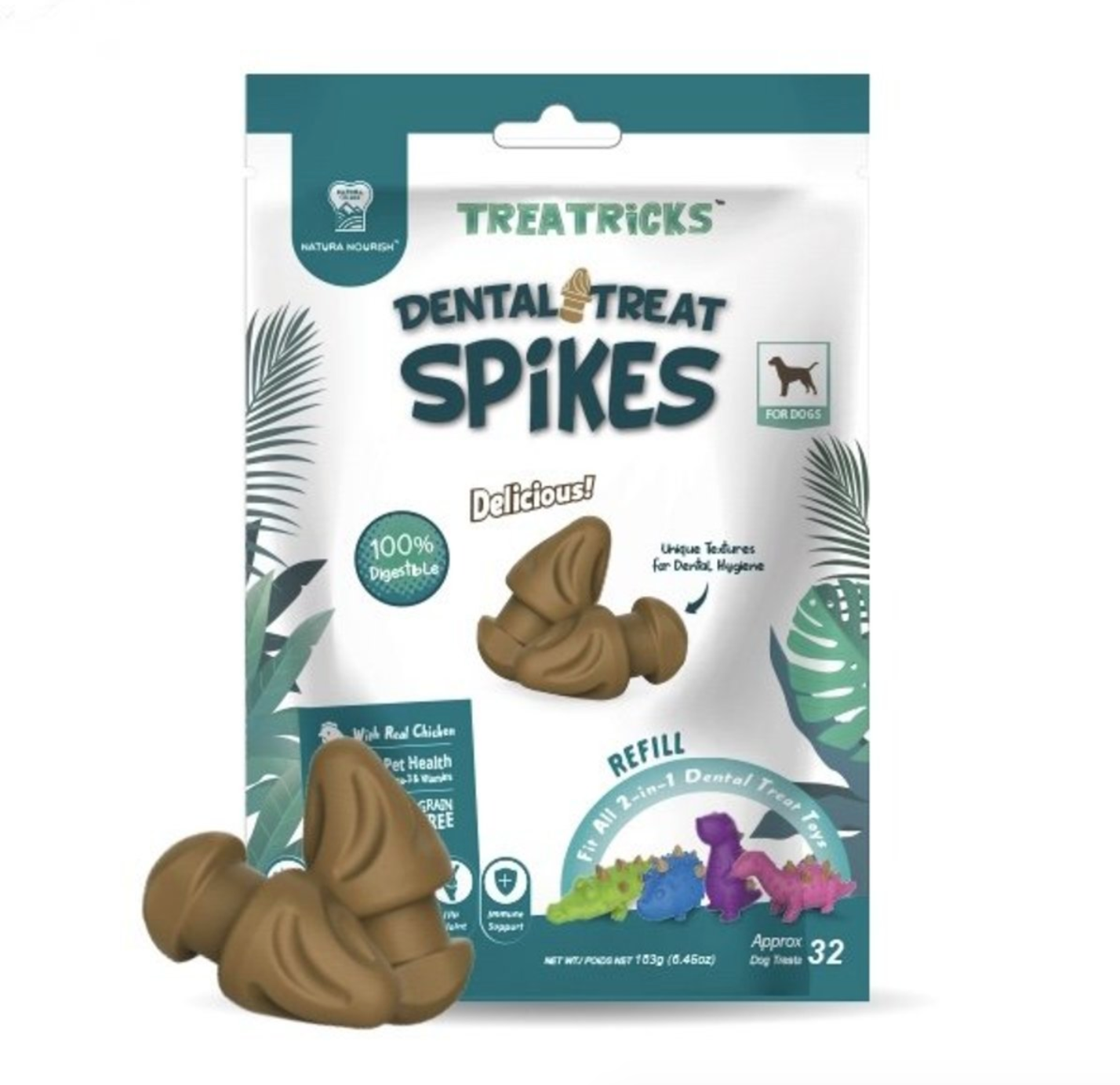 Natura Nourish Treatricks Dental Treats Spike Chicken 183g