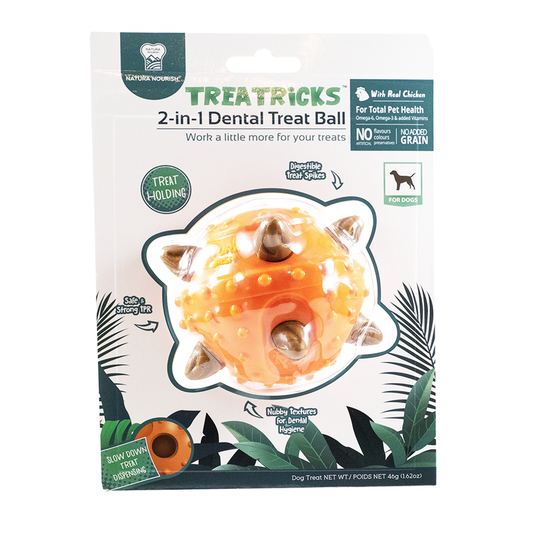 Treatricks 2-in-1 Treat Dispensing Chew Ball Bone