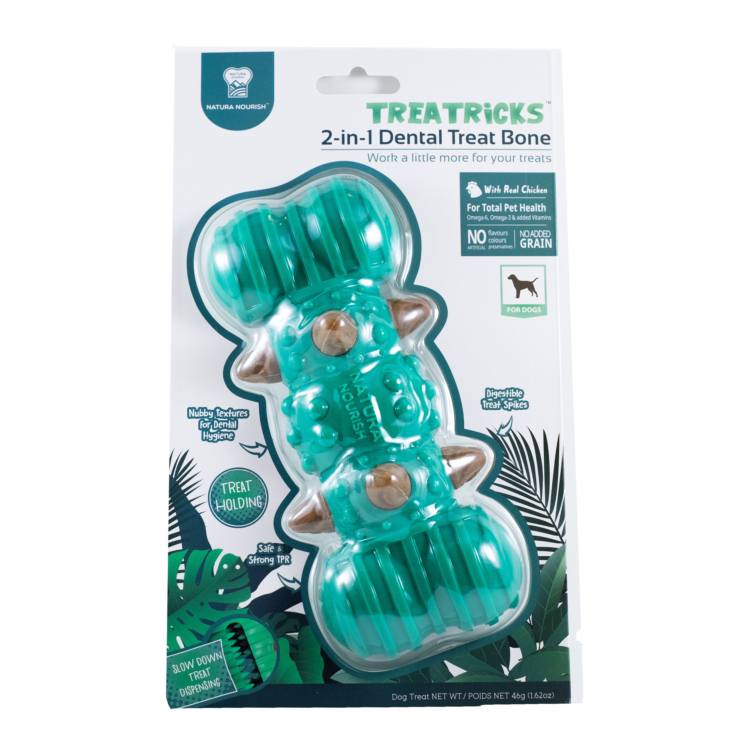 Treatricks 2-in-1 Treat Dispensing Chew Toy Bone